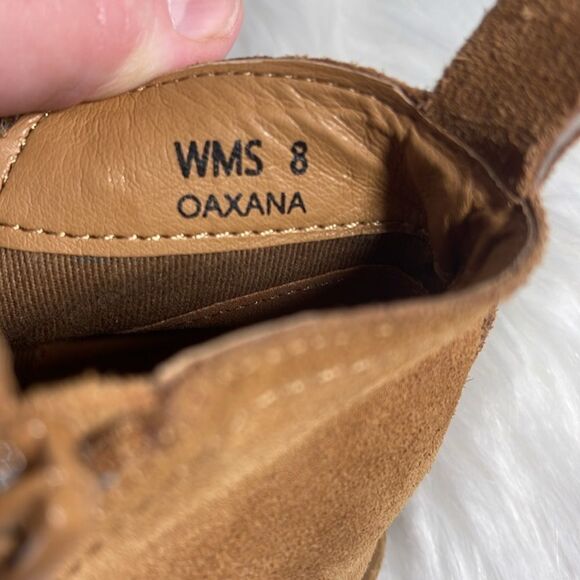 Dolce Vita Oaxana Butterscotch Suede Booties Sz 8 - Picture 6 of 8